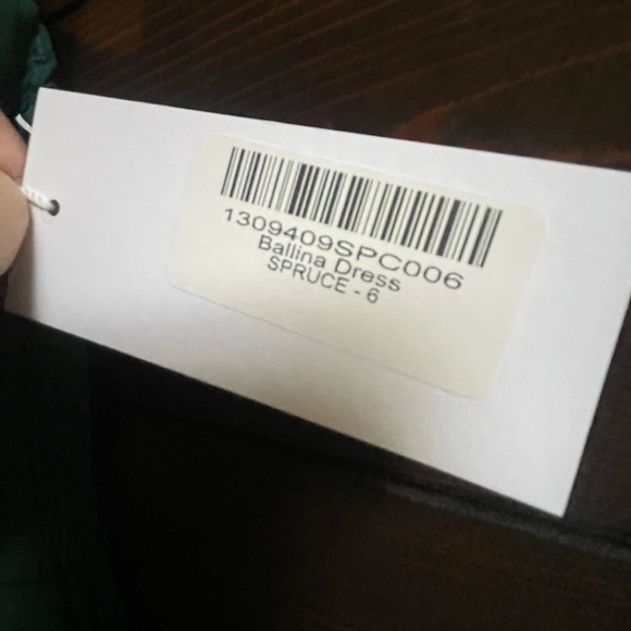 Reformation Ballina Dress Gown sz 6 NWT Spruce Green - Picture 5 of 5